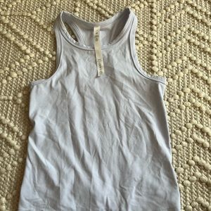 Lululemon Align Waist-Length Racerback Tank Top in Blue Linen